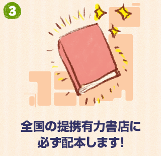 すべての応募作品の中から1作品以上を選んで無料で出版、全国の提携有力書店に必ず配本します！